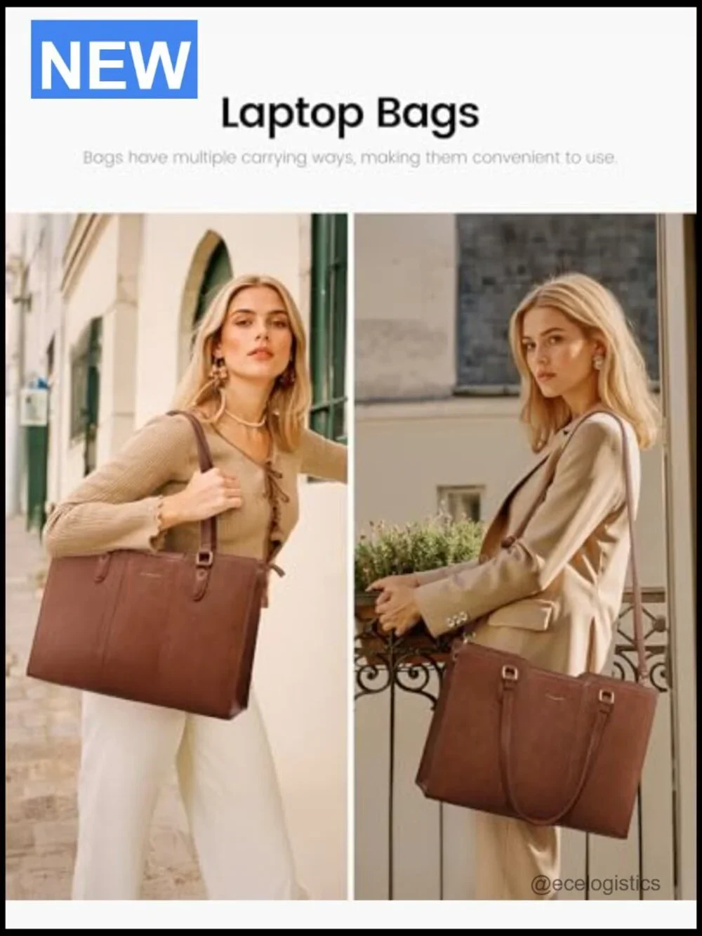 Vintage Laptop Tote Bag 17.3